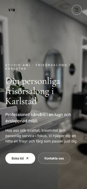 studioami.se i mobilen